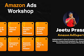 teach you amazon PPC campaigns sponsored ads via video call 1 to 1