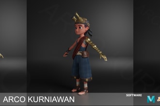 do characters stylized 3d modeling and texture blender, substance, unreal, unity