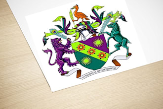 make a perfect family crest coat of arms logo design
