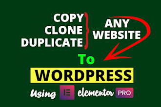 copy, clone or duplicate any website into wordpress website