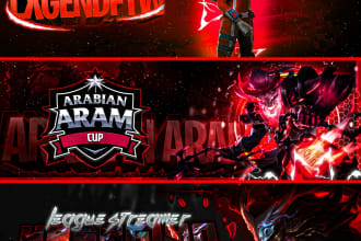 design a youtube banner,gaming banner,twitch banner,header