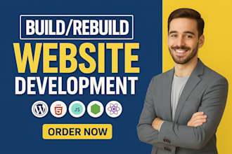 build rebuild fullstack website development or front end back end web developer