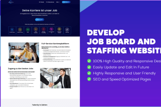 develop job posting or job board wordpress responsive site