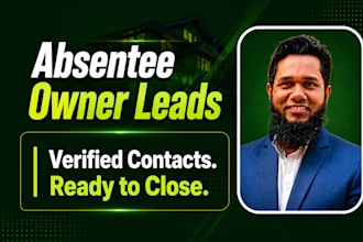 provide real estate absentee owner leads for wholesalers, agents, investors