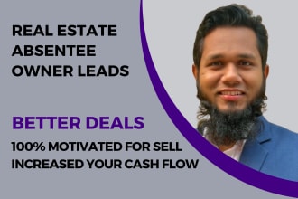 provide real estate absentee owner leads with skip tracing