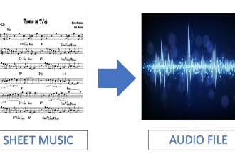 convert sheet music to audio