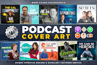 design a professional podcast cover art