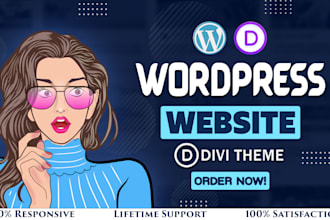 design responsive wordpress website using divi theme, divi builder