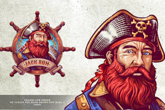 design vintage logo with hand drawn illustration