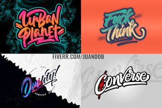 design a custom logo in hand lettering and typographic style