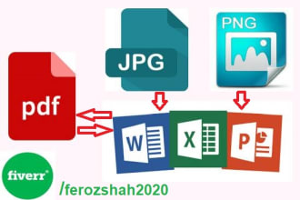convert pdf, scanned or images to word, excel or google sheet