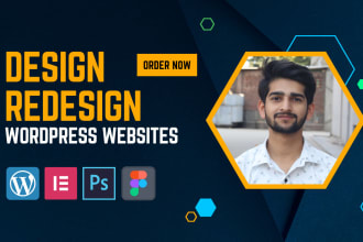 create wordpress website design, custom wordpress, acf and elementor