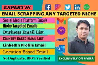 scrape your niche targeted email list for business