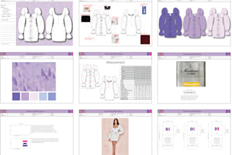 do fashion design and clothing technical flat sketch