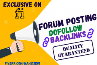 submit 100 forum posting dofollow SEO backlinks link building
