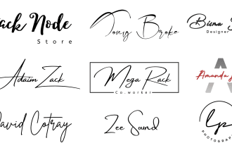 design custom font, typography, handwritten and text logo