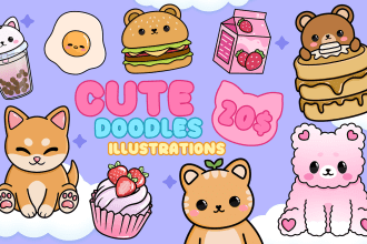 draw cute kawaii doodles illustrations