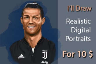 draw realistic, stylized digital portraits and cartoons