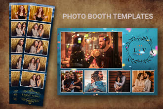 design 360 overlay and standard photo booth template