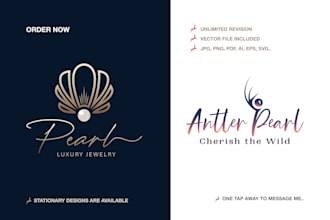 design modern elegant classy luxury fashion signature jewelry business logo