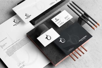 design your corporate logo and full branding kit with brand guidelines