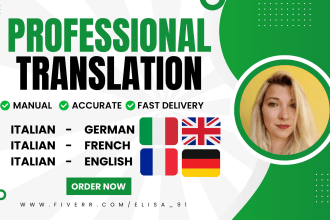 perfectly translate from italian to french and vice versa