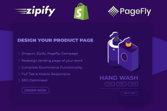 design your shopify product page or landing page using any page builder