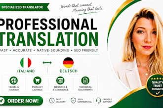 deliver flawless german italian translations