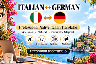 provide accurate german to italian translations