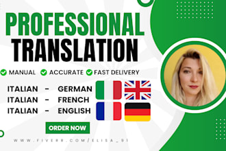 masterfully translate from german to italian and vice versa