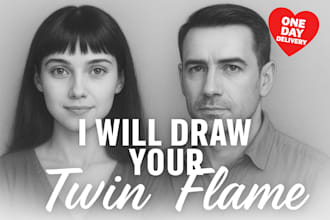draw your twin flame or soul mate