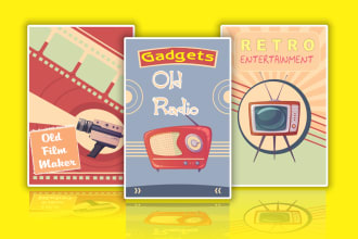 do professional movie vintage event party poster and flyer