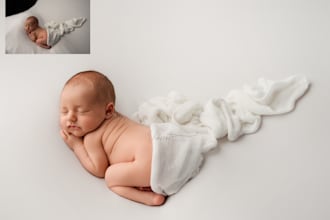 retouch newborn baby photos professionally