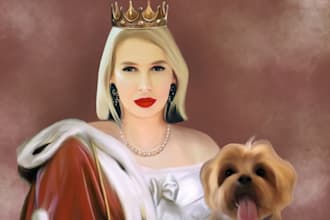 paint a professional digital portrait