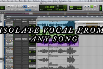 extract, isolate acapella from any song