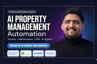 setup ai property management automation workflows, ai agent, crm website chatbot