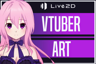 draw anime character model for live2d and vtuber