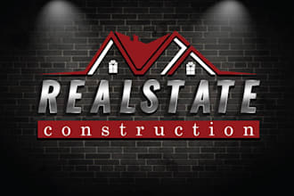 construction home house real estate relator logo design