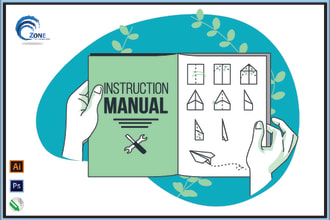 design line art for instruction manual for your product