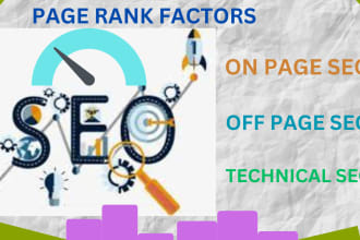 do on page and off page SEO with audit for page top rank