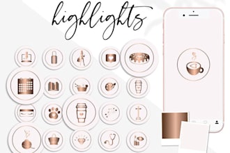 design elegant instagram highlight icons