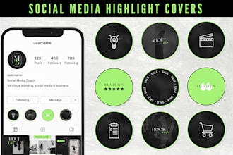 design elegant instagram highlight icons