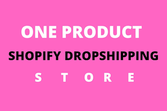 create shopify one product store design