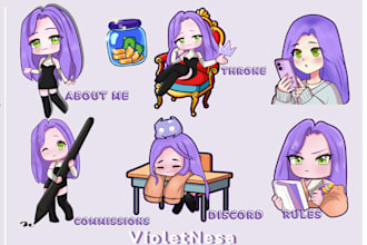 create chibi custom panels for your twitch
