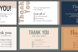 design thank you cards for you and your business