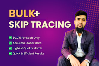 do bulk skip tracing and property search for real estate