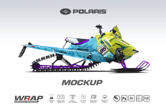 design a sticker wrap for snowmobile
