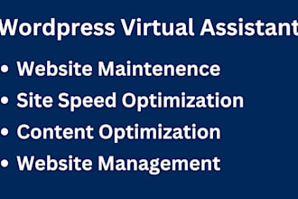 be your wordpress virtual assistant for website support and maintenance
