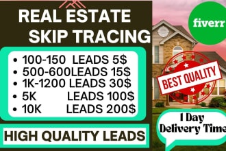 provide motivated seller real estate leads with skip tracing