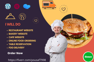 design a restaurant website with online food ordering system